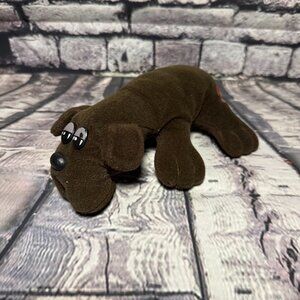 Vintage 1980s Tonka Pound Puppies Chocolate Short Ears Plush 8" (VPP-04)